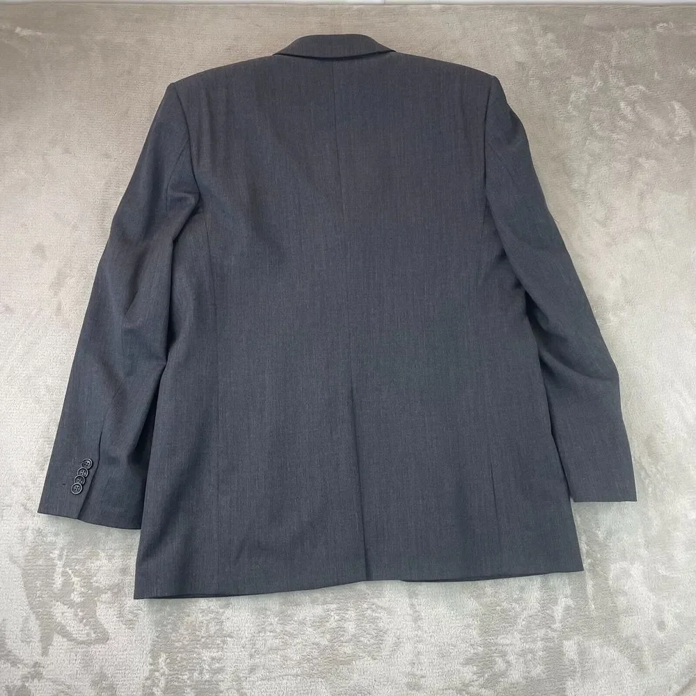 BANANA REPUBLIC Blazer Sport Coat Mens 44R‎ Gray Wool Three Button Jacket Modern